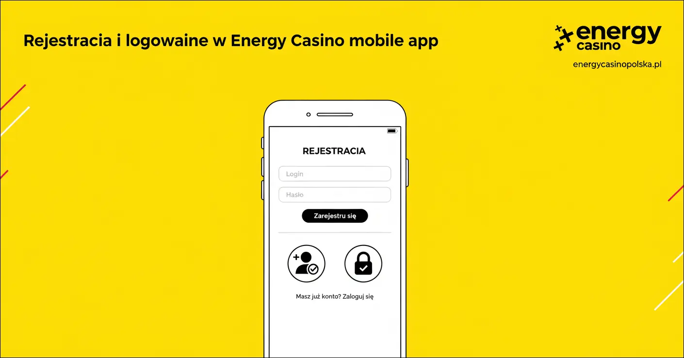 Rejestracja i logowanie w Energy Casino mobile app
