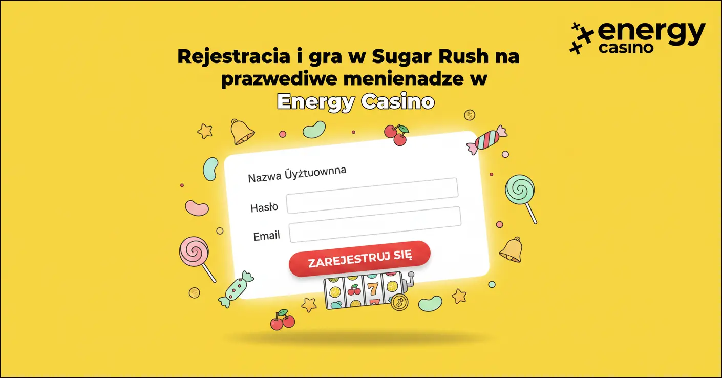 Rejestracja i gra w Sugar Rush na prawdziwe pieniądze w Energy Casino