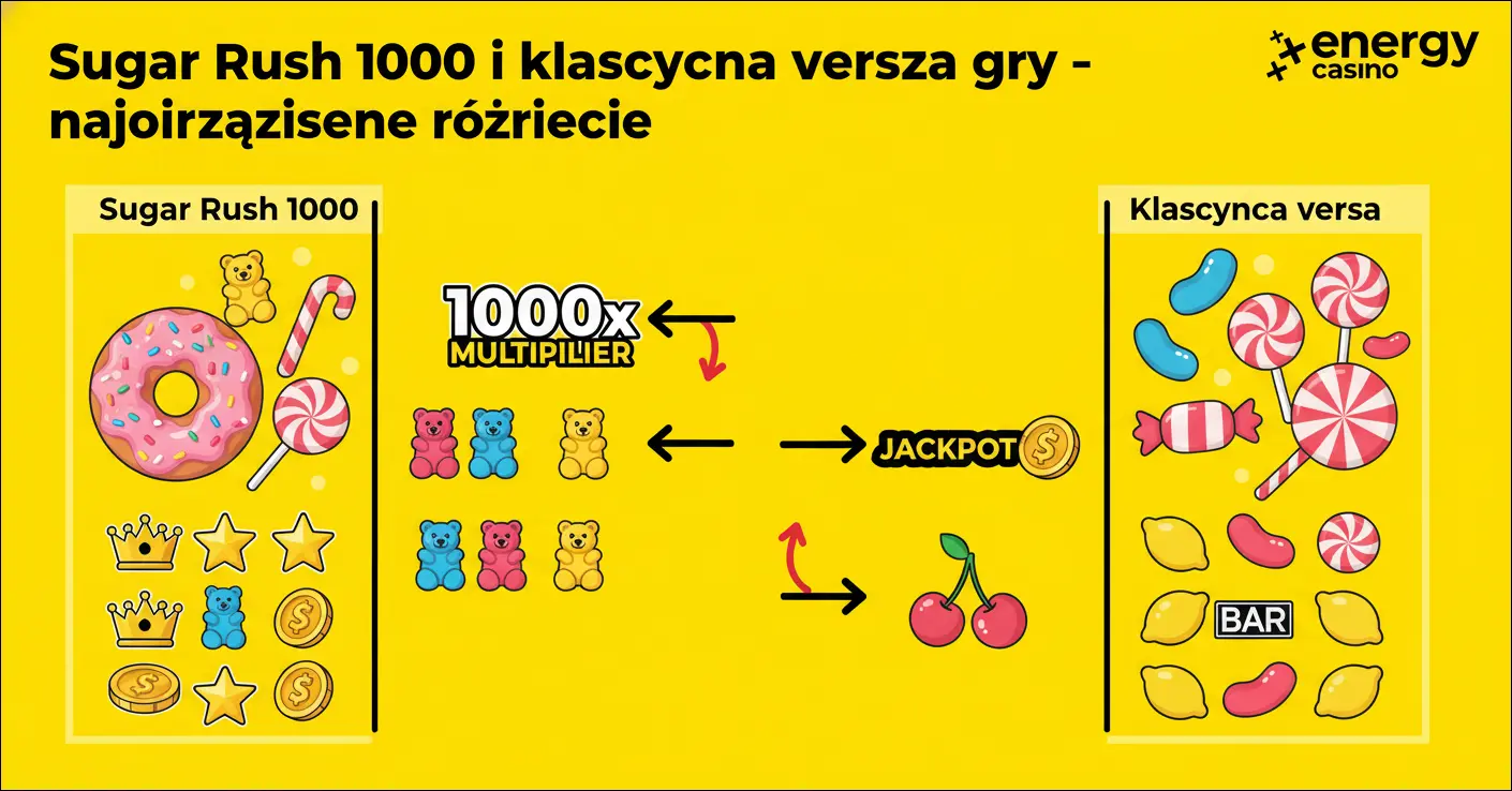 Sugar Rush 1000 i klasyczna wersja gry – najważniejsze różnice
